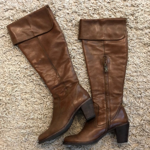 Modern Vintage Shoes - Modern Vintage Brown Letter Boots